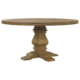 Florence Round 60-inch Pedestal Base Dining Table Black